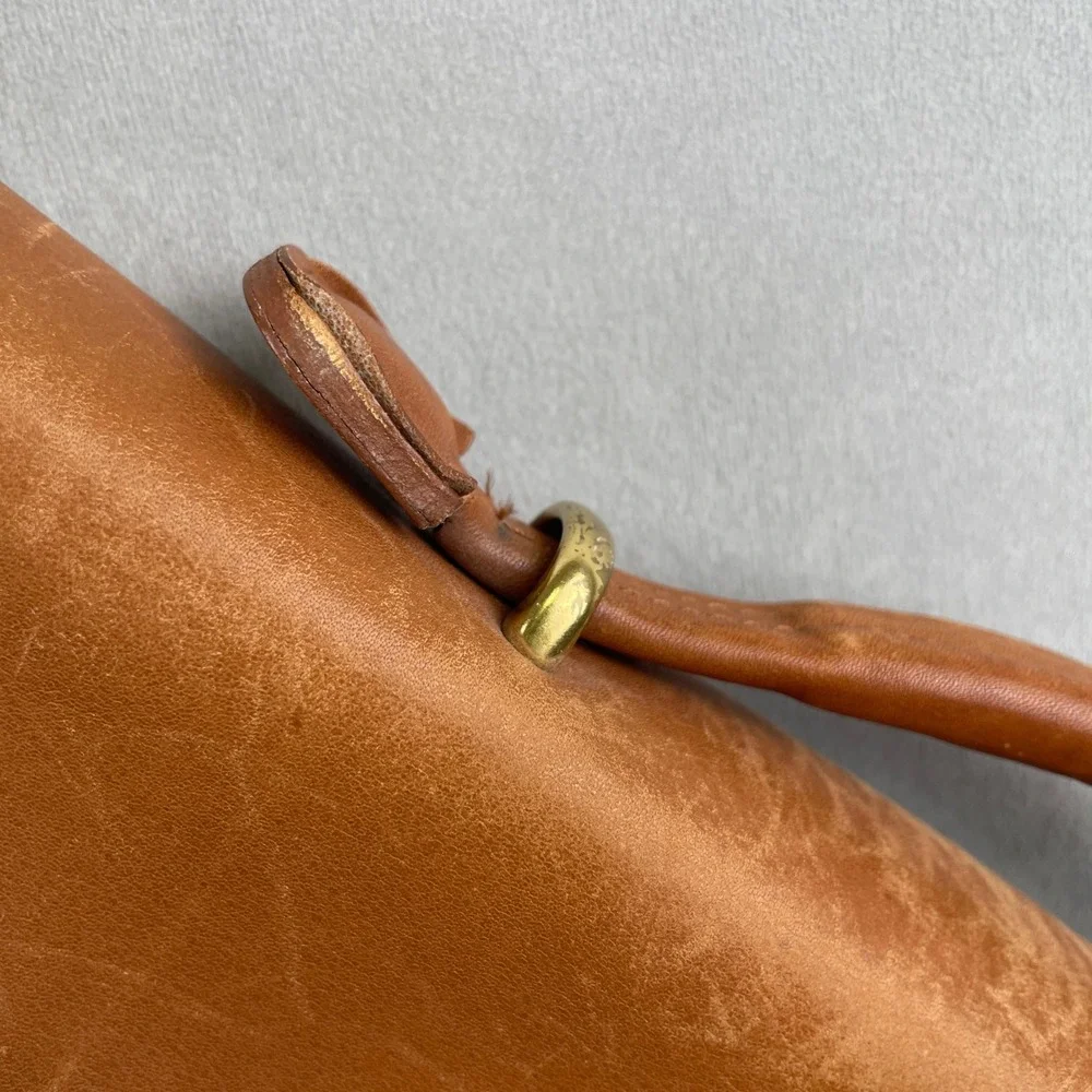 Vintage 90s Coach Lexington Briefcase British Tan Leather USA Messenger Bag 5265